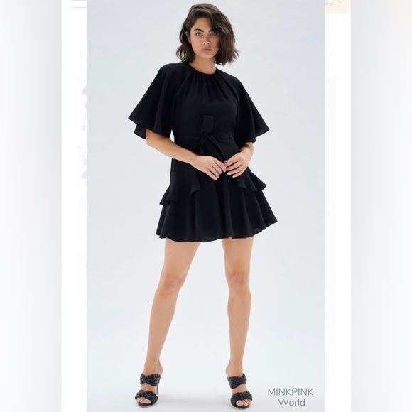 FATIMA FRILL MINI DRESS BY MINKPINK - Picture 2 of 7